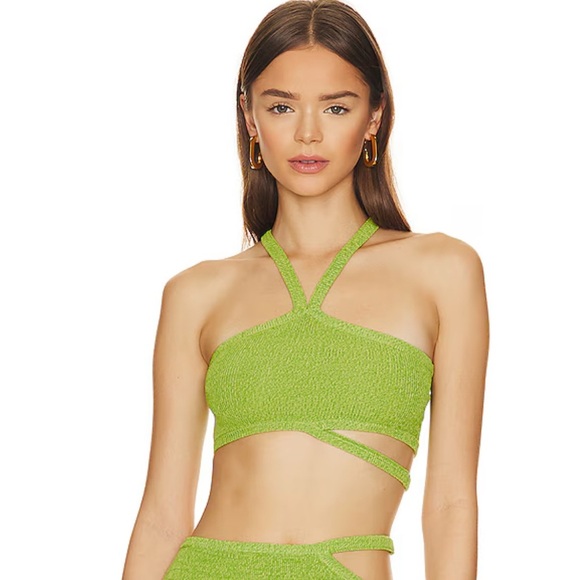 NWOT Solid & Striped Cindy Top in Lime/Citron - S - Picture 1 of 2